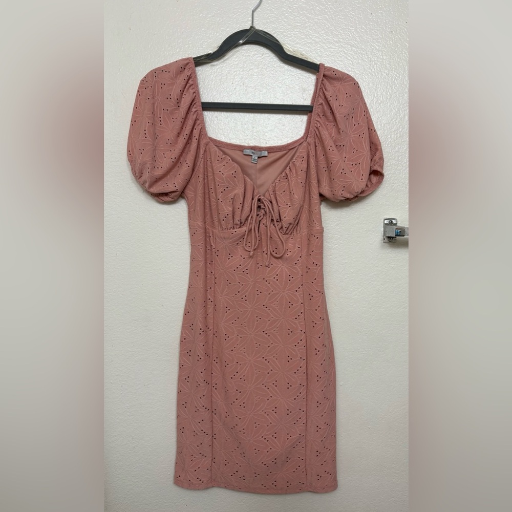‼️LAST CHANCE‼️ Elegant Pink Puff Sleeve Dress